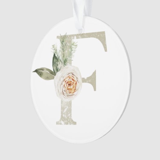 Gepersonaliseerde kerstversiering met uw initialen ornament (voorkant)