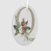 Gepersonaliseerde kerstversiering met uw initialen ornament (voorkant)