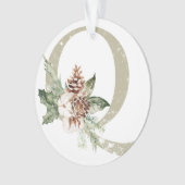 Gepersonaliseerde kerstversiering met uw initialen ornament (voorkant)