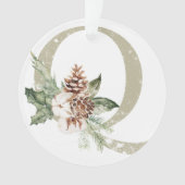 Gepersonaliseerde kerstversiering met uw initialen ornament (voorkant)
