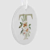 Gepersonaliseerde kerstversiering met uw initialen ornament (voorkant)