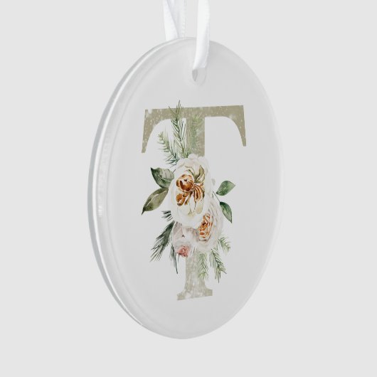 Gepersonaliseerde kerstversiering met uw initialen ornament (voorkant)