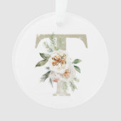 Gepersonaliseerde kerstversiering met uw initialen ornament (voorkant)