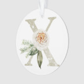 Gepersonaliseerde kerstversiering met uw initialen ornament (voorkant)