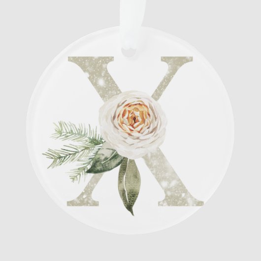 Gepersonaliseerde kerstversiering met uw initialen ornament (voorkant)