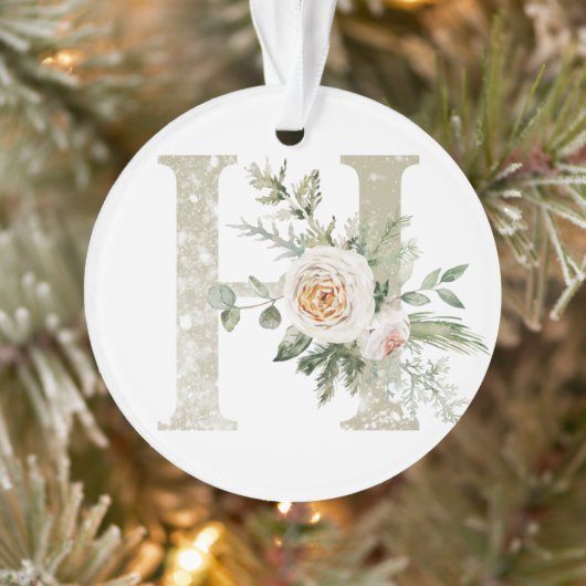 Gepersonaliseerde kerstversiering met uw initialen ornament (Boom)