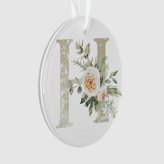 Gepersonaliseerde kerstversiering met uw initialen ornament (voorkant)