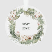 Gepersonaliseerde kerstversiering met uw initialen ornament (achterkant)