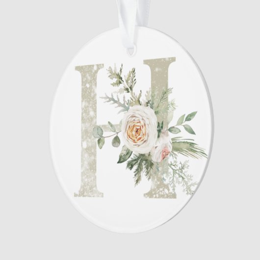 Gepersonaliseerde kerstversiering met uw initialen ornament (voorkant)