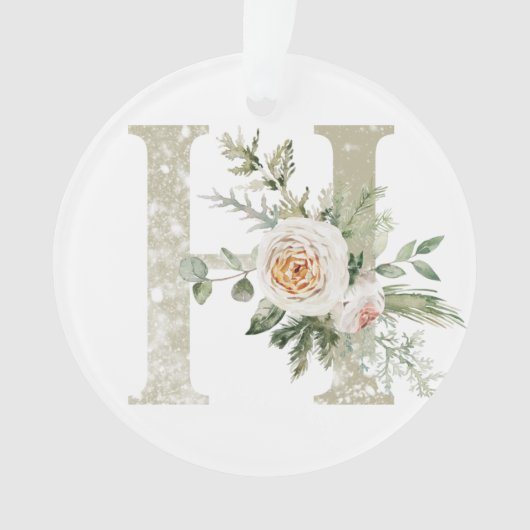 Gepersonaliseerde kerstversiering met uw initialen ornament (voorkant)