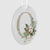 Gepersonaliseerde kerstversiering met uw initialen ornament (voorkant)