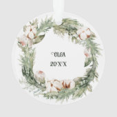 Gepersonaliseerde kerstversiering met uw initialen ornament (achterkant)