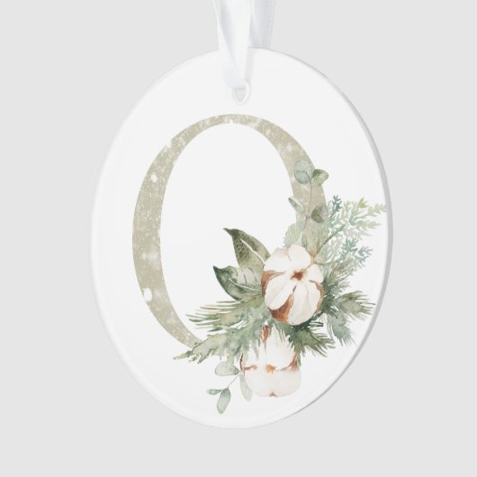 Gepersonaliseerde kerstversiering met uw initialen ornament (voorkant)