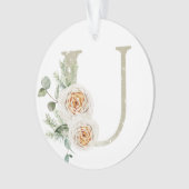 Gepersonaliseerde kerstversiering met uw initialen ornament (voorkant)