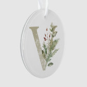 Gepersonaliseerde kerstversiering met uw initialen ornament (voorkant)