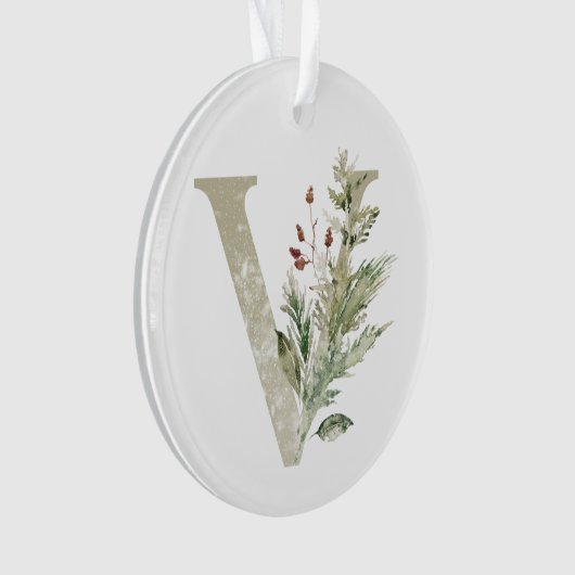 Gepersonaliseerde kerstversiering met uw initialen ornament (voorkant)