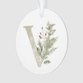 Gepersonaliseerde kerstversiering met uw initialen ornament (voorkant)