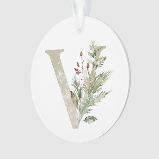 Gepersonaliseerde kerstversiering met uw initialen ornament (voorkant)