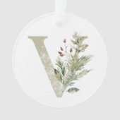 Gepersonaliseerde kerstversiering met uw initialen ornament (voorkant)