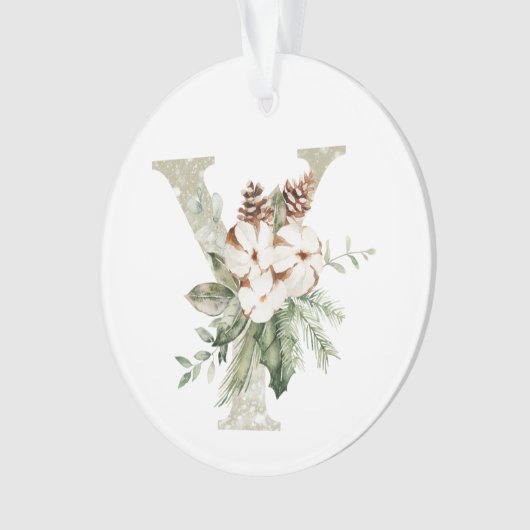 Gepersonaliseerde kerstversiering met uw initialen ornament (voorkant)
