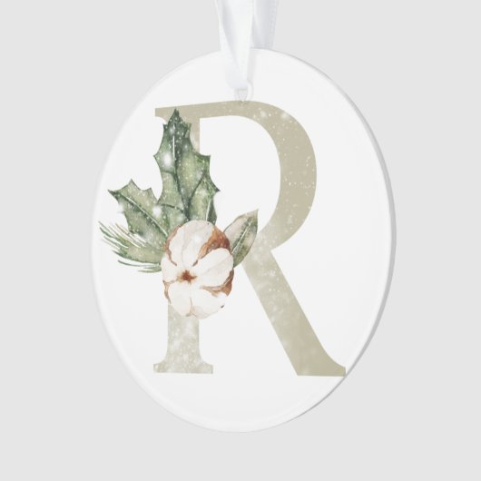 Gepersonaliseerde kerstversiering met uw initialen ornament (voorkant)
