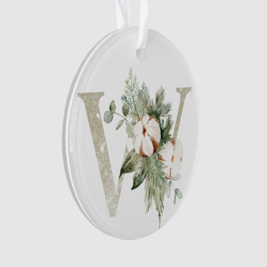 Gepersonaliseerde kerstversiering met uw initialen ornament (voorkant)