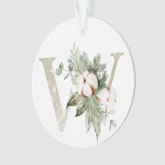 Gepersonaliseerde kerstversiering met uw initialen ornament (voorkant)