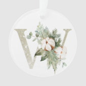 Gepersonaliseerde kerstversiering met uw initialen ornament (voorkant)