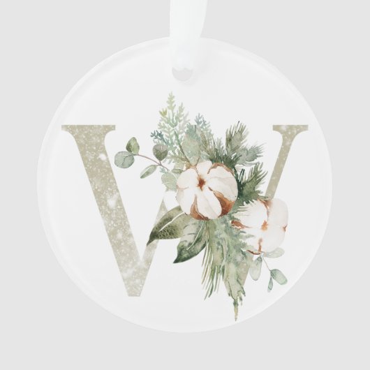 Gepersonaliseerde kerstversiering met uw initialen ornament (voorkant)