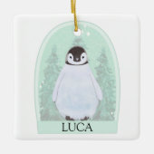 Gepersonaliseerde kerstversiering met Waterverf Pe Keramisch Ornament (Voorkant)