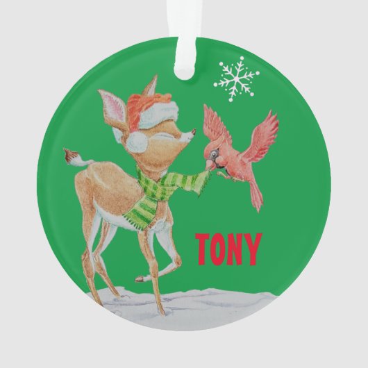 Gepersonaliseerde kerstversiering ornament (achterkant)