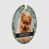 Gepersonaliseerde kerstversiering ornament (voorkant)