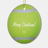 Gepersonaliseerde kerstversiering uit Tennis Ball Keramisch Ornament (Links)