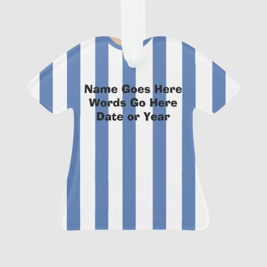 Gepersonaliseerde kerstversiering van de Speler va Ornament (achterkant)