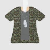 Gepersonaliseerde kerstversiering Veteraan Soldaat Ornament (voorkant)