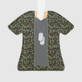 Gepersonaliseerde kerstversiering Veteraan Soldaat Ornament