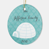 Gepersonaliseerde kerstversiering voor de Igloo-fa Keramisch Ornament (Links)