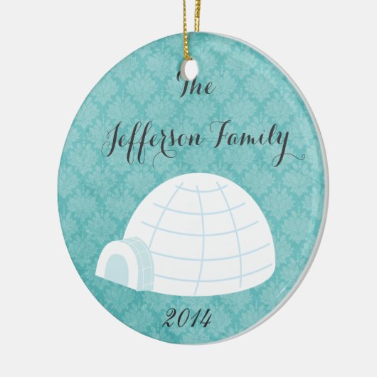 Gepersonaliseerde kerstversiering voor de Igloo-fa Keramisch Ornament (Links)