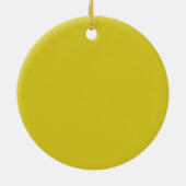 Gepersonaliseerde kerstversiering voor gele Tracto Keramisch Ornament (Achterkant)