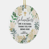 Gepersonaliseerde kerstversiering voor godmoeder keramisch ornament (Rechts)