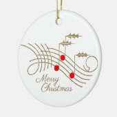 Gepersonaliseerde kerstversiering voor Holly Music Keramisch Ornament (Links)