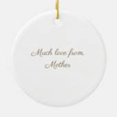 Gepersonaliseerde kerstversiering voor Holly Music Keramisch Ornament (Achterkant)