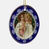 Gepersonaliseerde kerstversiering voor  kerstfeest keramisch ornament (Rechts)