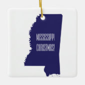 Gepersonaliseerde kerstversiering voor Mississippi Keramisch Ornament (Voorkant)