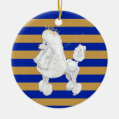 Gepersonaliseerde kerstversiering voor poodle Beha Keramisch Ornament (Voorkant)