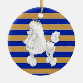 Gepersonaliseerde kerstversiering voor poodle Beha Keramisch Ornament