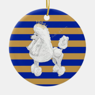 Gepersonaliseerde kerstversiering voor poodle Beha Keramisch Ornament