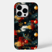 Gepersonaliseerde kerstversieringen en dennen Case-Mate iPhone case (Achterkant)