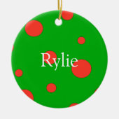 Gepersonaliseerde kerstversieringen keramisch ornament (Voorkant)