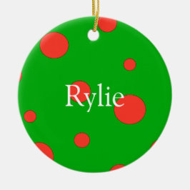 Gepersonaliseerde kerstversieringen keramisch ornament